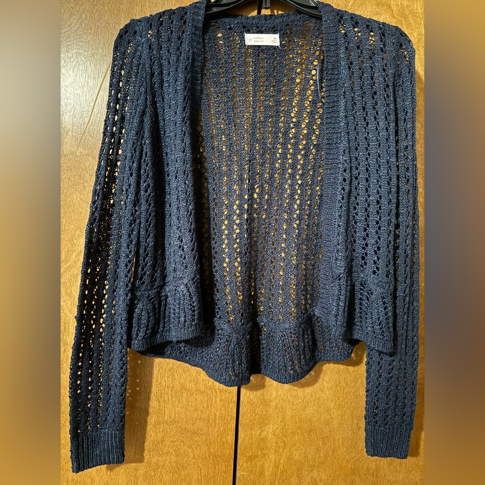 Lauren Conrad Navy Open-Knit Women's Sweater